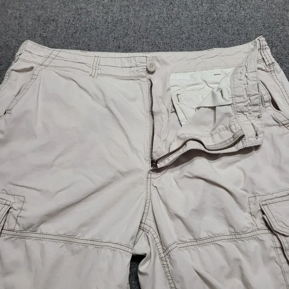Vintage Y2K Polo Jeans Co Shorts Mens 40 Tan Ralph Lauren Cargo Baggy Streetwear